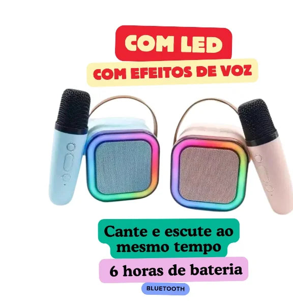 Caixa De Som C/ Microfone Karaokê