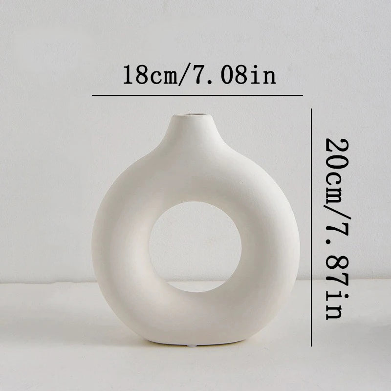 Vaso de Flores Branco Nórdico