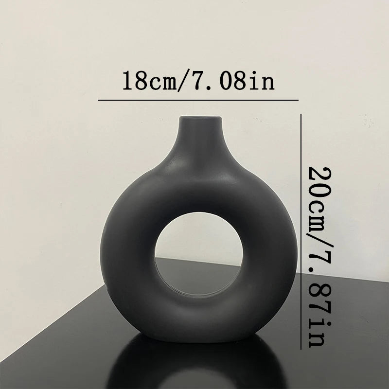 Vaso de Flores Branco Nórdico