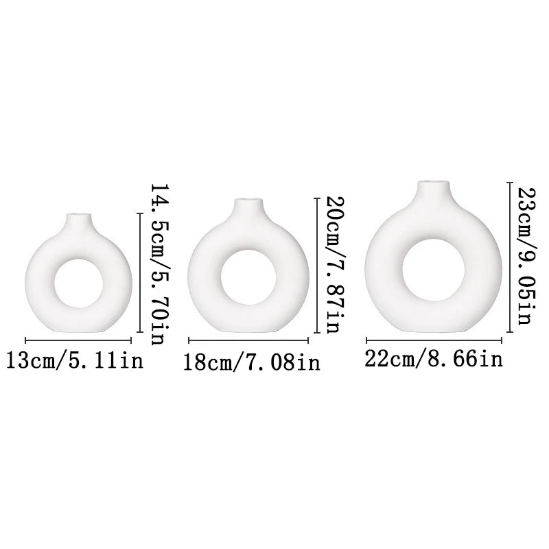 Vaso de Flores Branco Nórdico