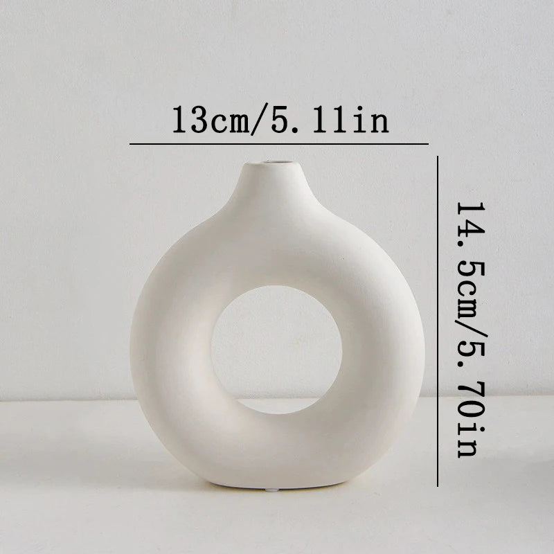 Vaso de Flores Branco Nórdico