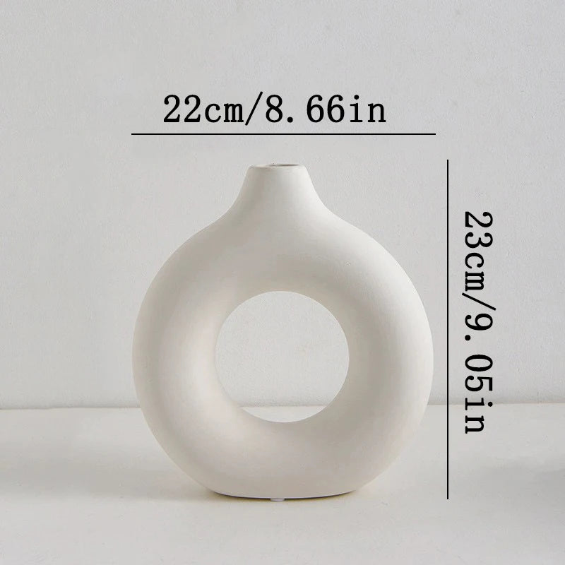 Vaso de Flores Branco Nórdico